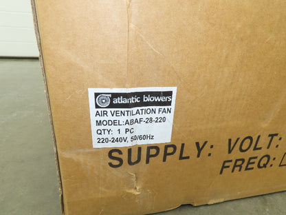 Atlantic ABAF-28-220 Tube Axial Blower Fan 28" 11654CFM 3.2Hp 220V 1PH Explosion