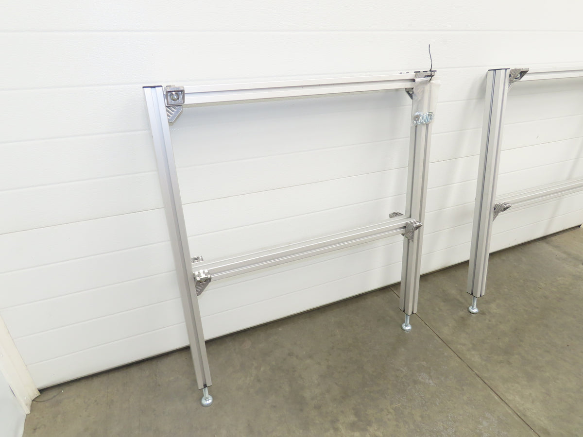 Rexroth CS: 800-1120-100X45-610-100X45 Belt Conveyor Leg 800mm W 44"H  Lot of 4