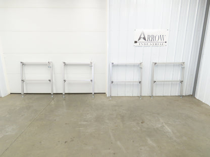 Rexroth CS: 800-1120-100X45-610-100X45 Belt Conveyor Leg 800mm W 44"H  Lot of 4