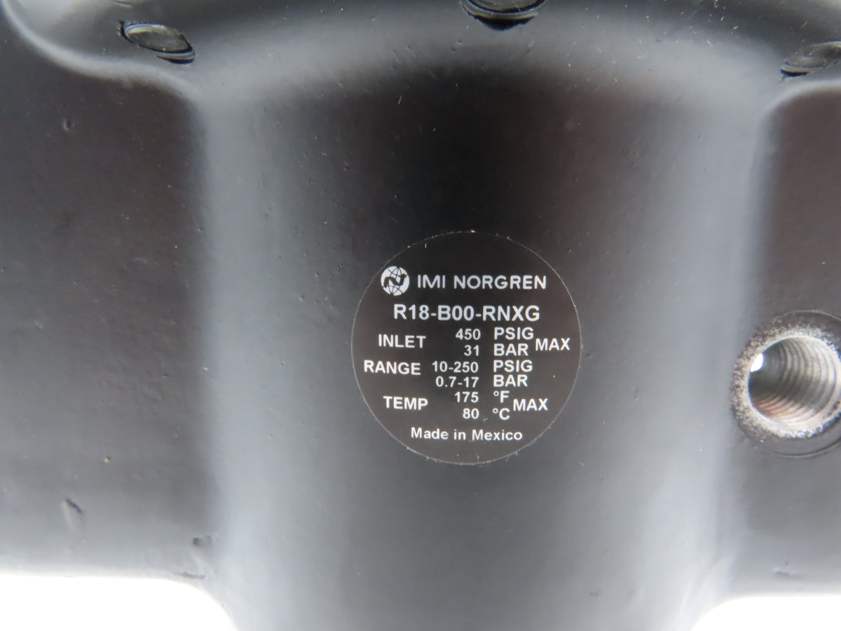 IMI Norgren R18-B00-RNXG Pneumatic Pilot Pressure Regulator G1-1/2 10-250 PSIG