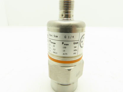 IFM PA3023 Pressure Transmitter Sensor G1/4" PA-025-RBR14-A-ZVG/US/ /V