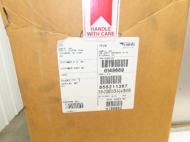Camfi 01XH-21236Z12-CD-3-C-A-5B-0/00 855211367 HEPA Air Panel Filter 21x36x12"