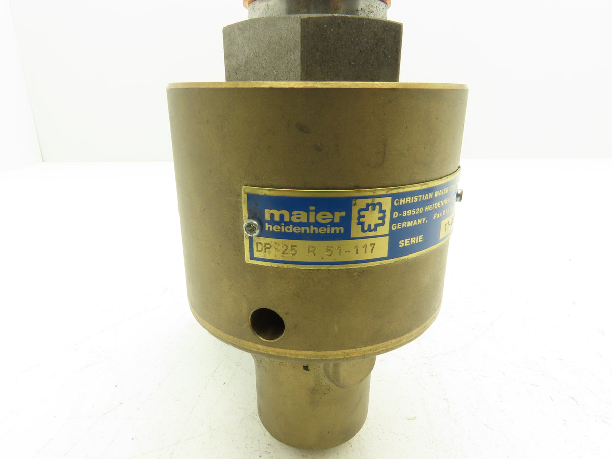 Maier DP 25 R 51-117 Rotary Joint for Water and Thermal Oil 145PSI Cooling/Hot