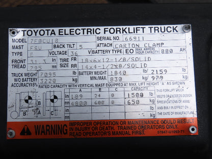 Toyota Electric Forklift Four Lever Control With Lift Tilt Shift Pos Off 7FBCU18