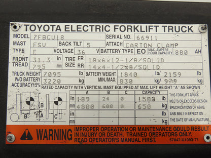Toyota 53213-23321-71 Forklift Dash Plastic Shroud Cover Removed From 7FBCU18