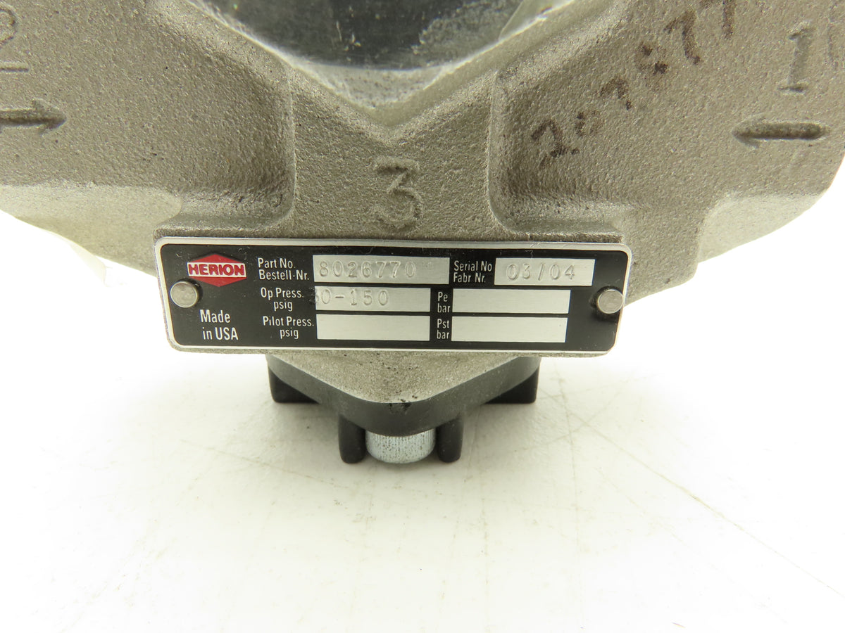 IMI Norgren 8026770 Pneumatic Poppet Type 3/2 Solonoid Valve G 1" 30-150 PSIG