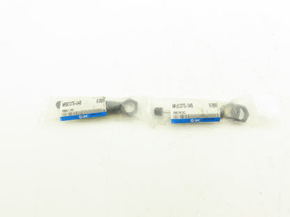 SMC NRBC075-045 Hydraulic Shock Absorber Mixture 4-3/8" OAL .45" Stroke Lot of 2