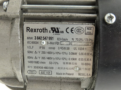 Rexroth HQ2/U LWT480 Transverse Belt Conveyor Lift Transfer 240x480mm 3PH Drive