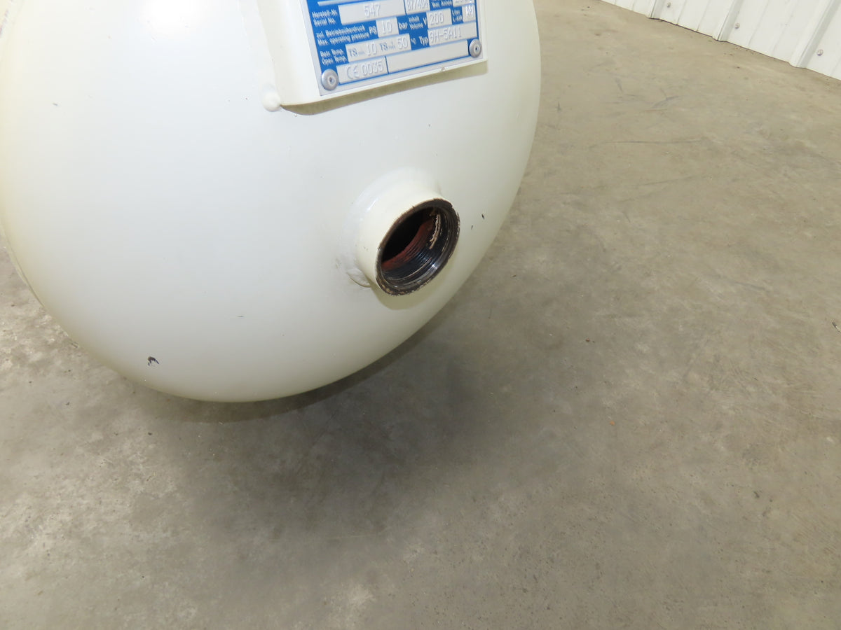 Horizontal Pneumatic Air Receiver Tank 52 Gal 200L 145PSI 10 Bar Lot of 2