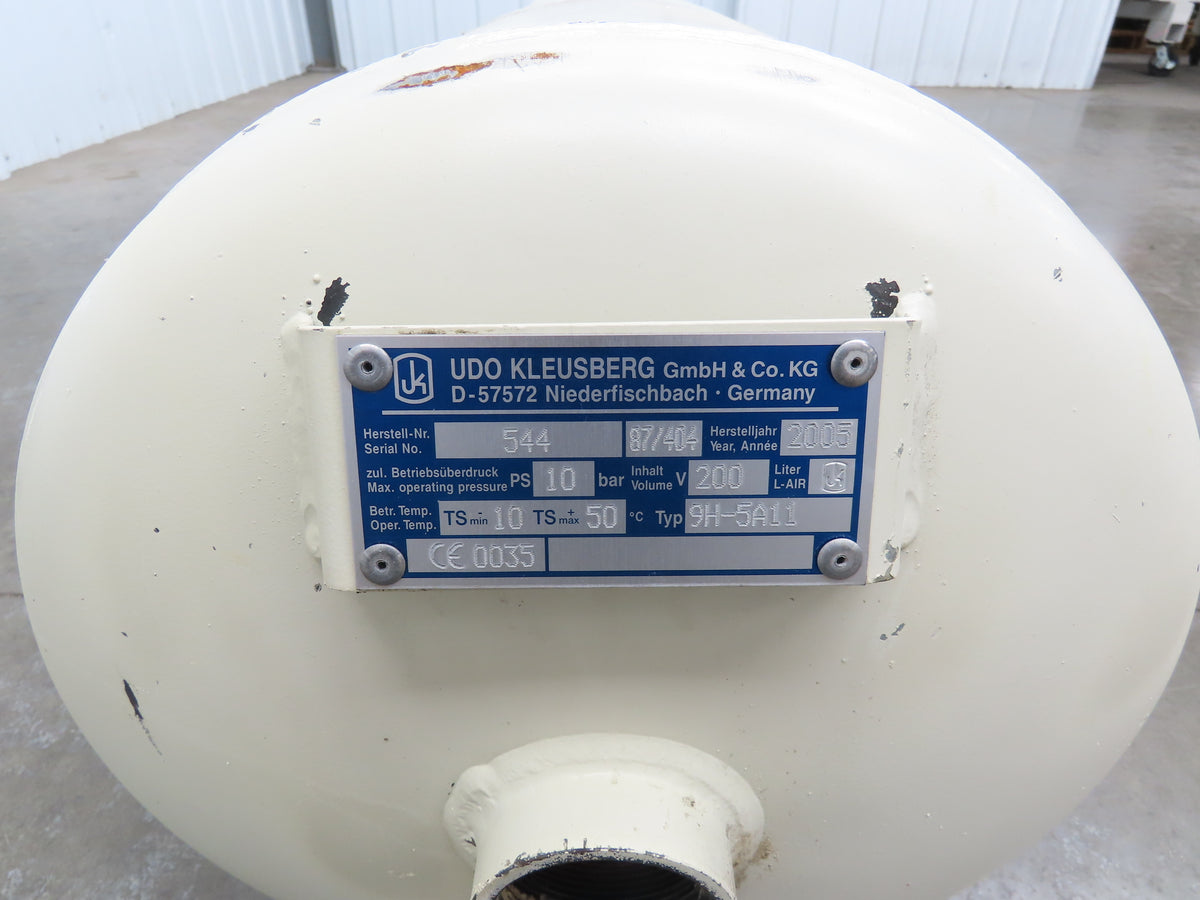 Horizontal Pneumatic Air Receiver Tank 52 Gal 200L 145PSI 10 Bar Lot of 2