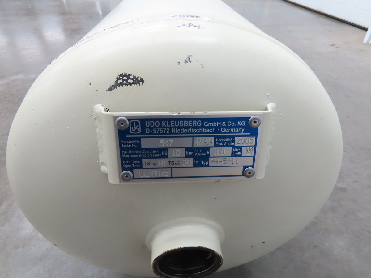 Horizontal Pneumatic Air Receiver Tank 52 Gal 200L 145PSI 10 Bar Lot of 2