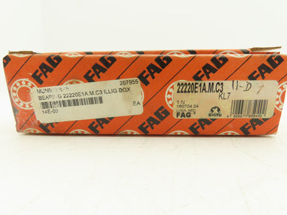 FAG 22220 E1A M C3 X-life Spherical Roller Bearing 100mm ID x180mm OD x46mm W
