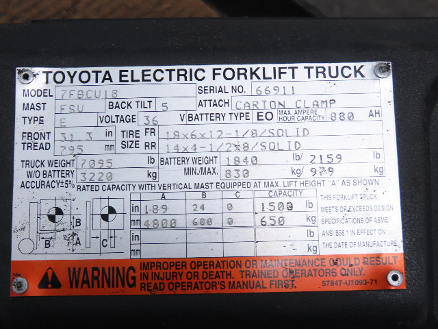 Danfoss OSPC 50 ON Forklift Hydraulic Power Steering Off Toyota 7FBCU18