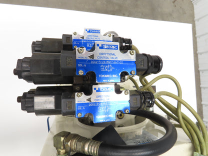 Tokimec TU-PAC TU4C Hydraulic Power Unit 8 Gal 8gpm 2000psi 3Hp 220V 3PH P16VMR