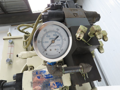 Tokimec TU-PAC TU4C Hydraulic Power Unit 8 Gal 8gpm 2000psi 3Hp 220V 3PH P16VMR