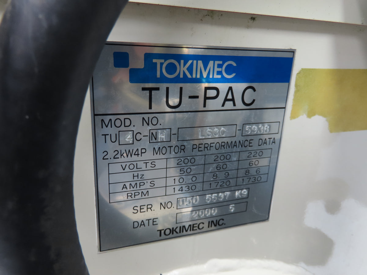 Tokimec TU-PAC TU4C Hydraulic Power Unit 8 Gal 8gpm 2000psi 3Hp 220V 3PH P16VMR