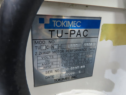 Tokimec TU-PAC TU4C Hydraulic Power Unit 8 Gal 8gpm 2000psi 3Hp 220V 3PH P16VMR