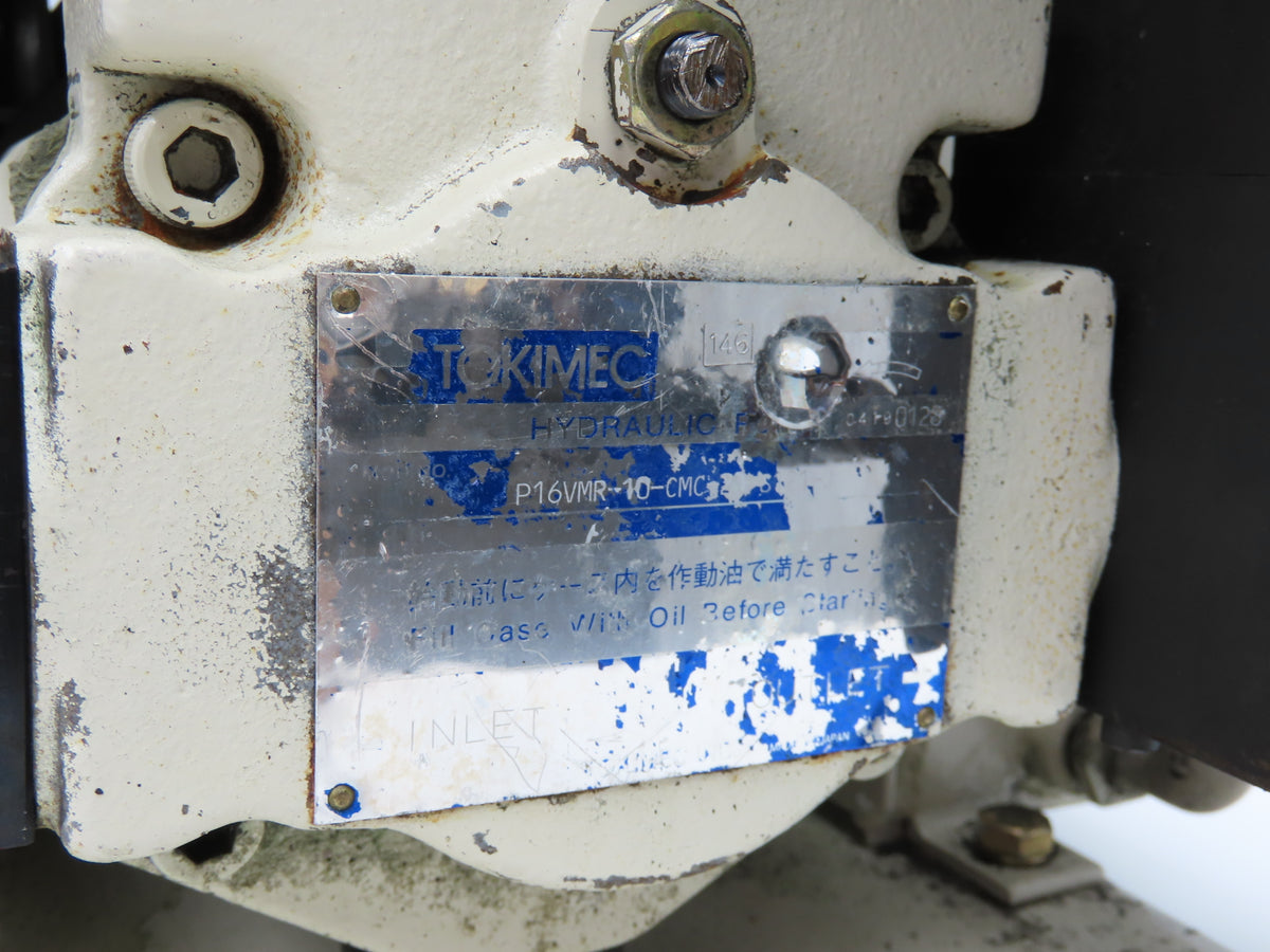 Tokimec TU-PAC TU4C Hydraulic Power Unit 8 Gal 8gpm 2000psi 3Hp 220V 3PH P16VMR