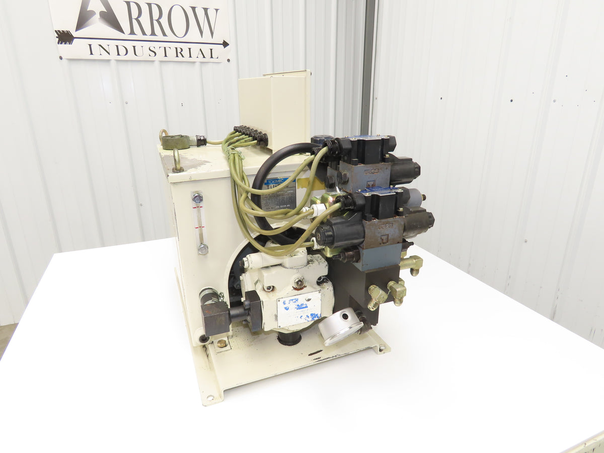 Tokimec TU-PAC TU4C Hydraulic Power Unit 8 Gal 8gpm 2000psi 3Hp 220V 3PH P16VMR