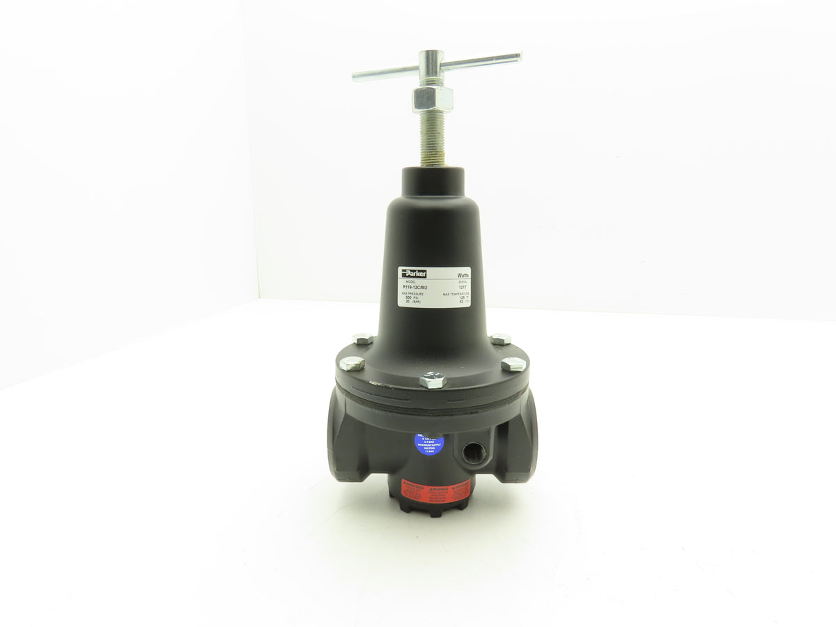 Parker R119-12C/M2 Pneumatic Regulator 1-1/2" NPT 500 SCFM 2-125 PSIG 300PSI Max