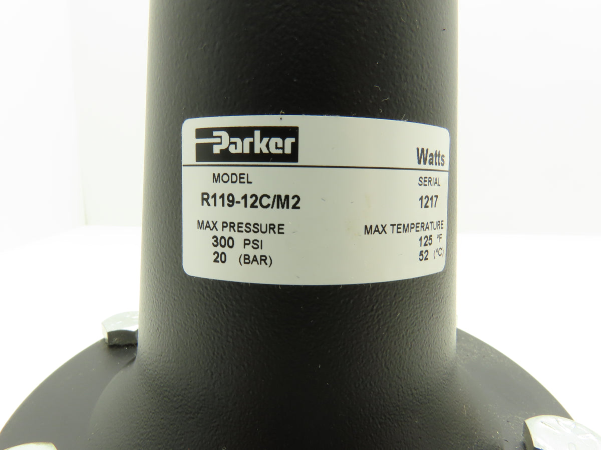 Parker R119-12C/M2 Pneumatic Regulator 1-1/2" NPT 500 SCFM 2-125 PSIG 300PSI Max