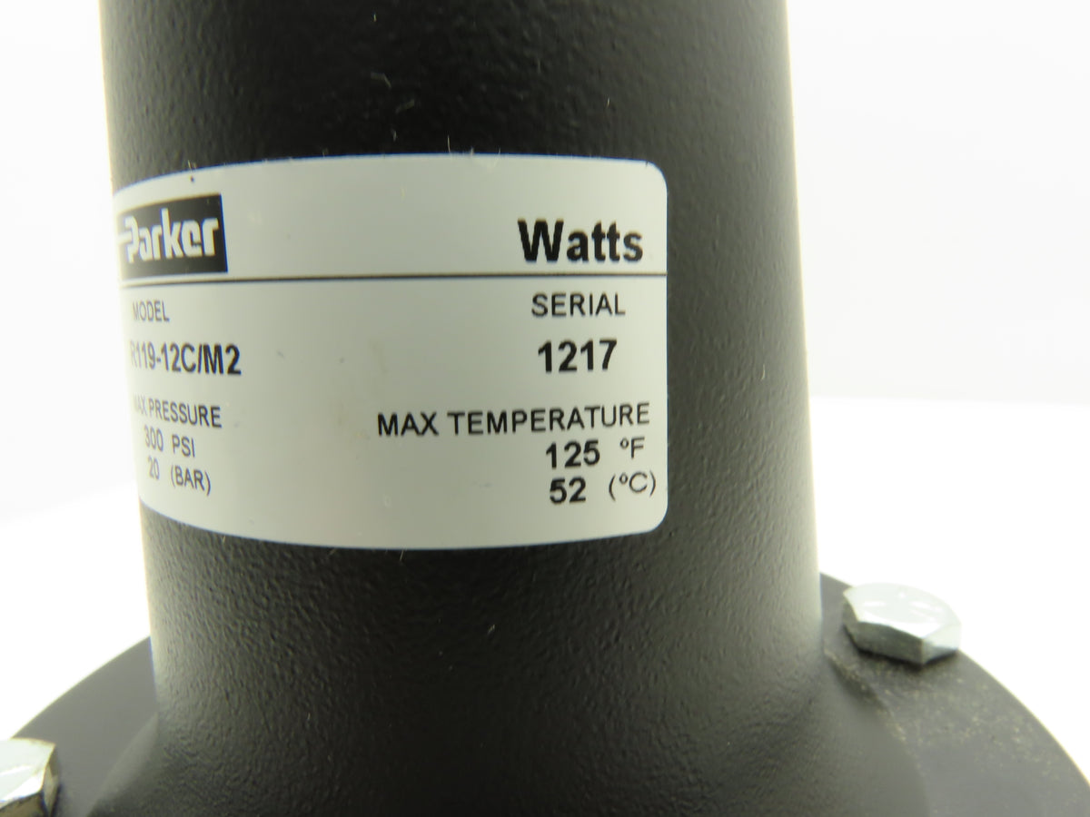 Parker R119-12C/M2 Pneumatic Regulator 1-1/2" NPT 500 SCFM 2-125 PSIG 300PSI Max