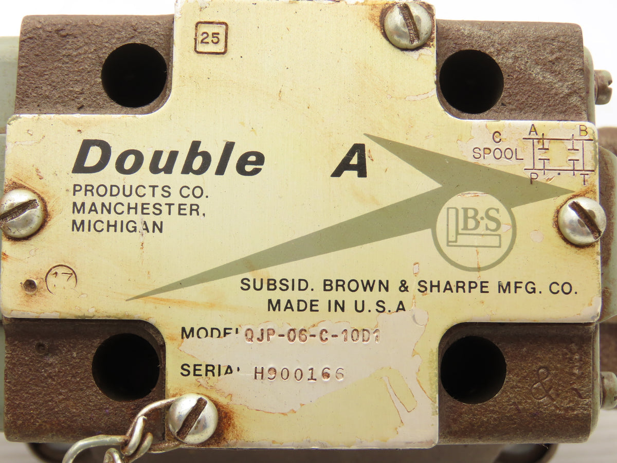 Brown & Sharpe Double A QJP-06-C-10D1 Directional Control Solenoid Valve 115V