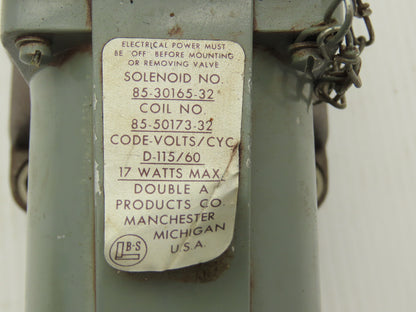Brown & Sharpe Double A QJP-06-C-10D1 Directional Control Solenoid Valve 115V