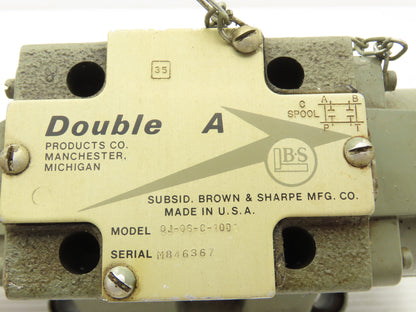 Brown & Sharpe Double A QJ-06-C-10D1 Directional Control Solenoid Valve 115V