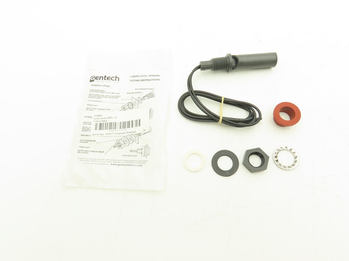 Gentech LS809-51 M16 Liquid Level Sensor Float Switch SPST250 VAC / 200 VDC, 1 A