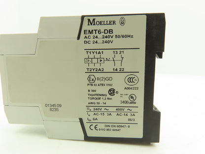 Eaton Moeller EMT6-DB Overload Relay 24-240V AC/DC Thermistor Motor Protection