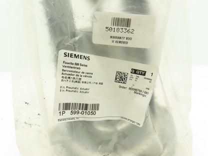 Siemens 599-01050 Pneumatic Valve Actuator 8" x 3/4" Stroke 1/8" NPT 5 PSI Span