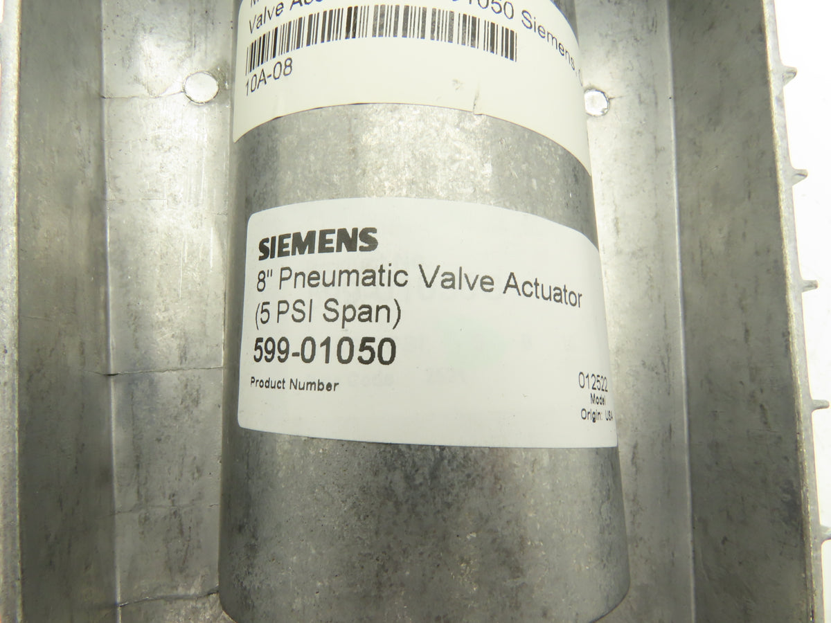 Siemens 599-01050 Pneumatic Valve Actuator 8" x 3/4" Stroke 1/8" NPT 5 PSI Span