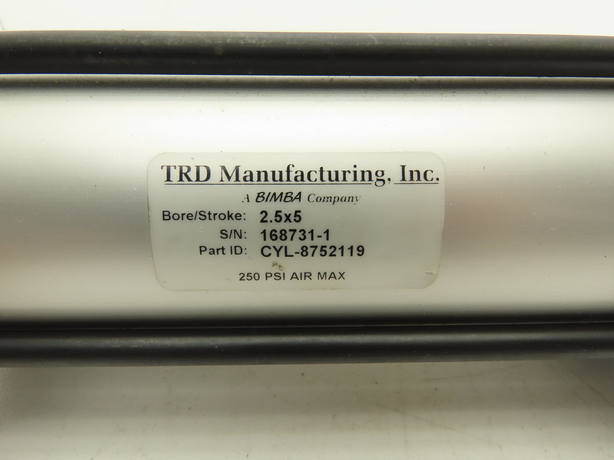 TRD Manufacturing Bimba CYL-8752119 Pneumatic Air Cylinder 2.5" Bore 5" Stroke