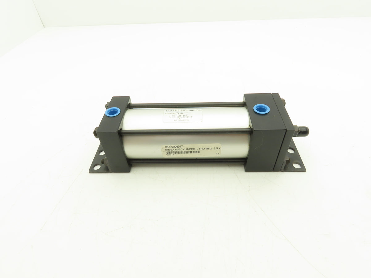 TRD Manufacturing Bimba CYL-8752119 Pneumatic Air Cylinder 2.5" Bore 5" Stroke