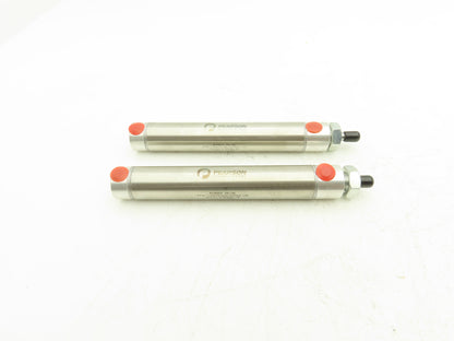 Pearson 616960 Pneumatic Cylinder 1" Bore 4-1/2" Stroke 2 Way Nose Mt Lot of 2