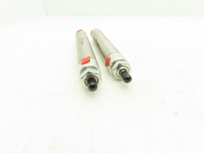 Pearson 616960 Pneumatic Cylinder 1" Bore 4-1/2" Stroke 2 Way Nose Mt Lot of 2