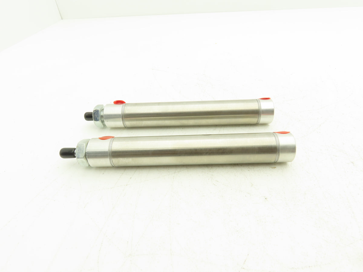 Pearson 616960 Pneumatic Cylinder 1" Bore 4-1/2" Stroke 2 Way Nose Mt Lot of 2