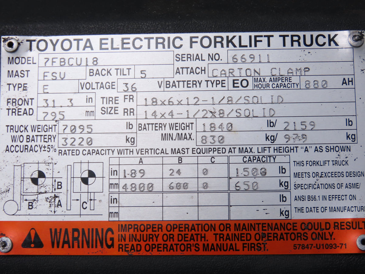 Toyota 67630-U2160-71 Hydraulic 4-Spool Forklift Mast Control Valve Off 7FBCU18