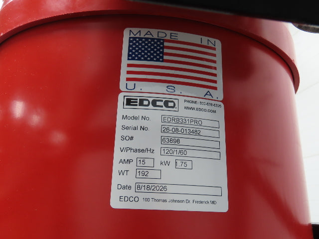 Edco EDRB331PRO The Beast Dustless Vacuum Bagger 330cfm 120V 1.75kw HEPA Filter