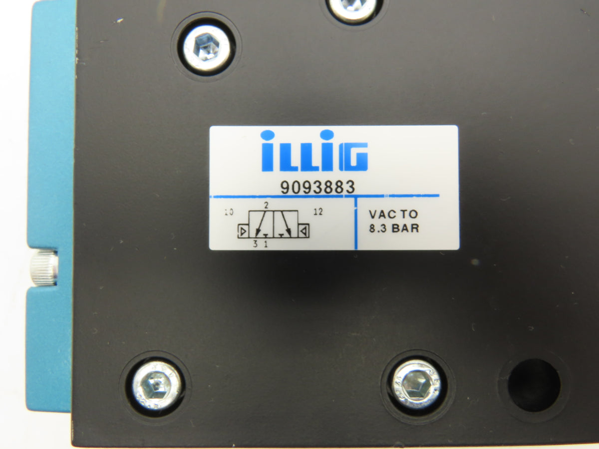 Illig 9093883 Pneumatic Pilot Valve 1"NPT 3/2 24V Double Air Vac to 8.3 Bar