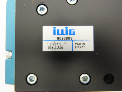 Illig 9093883 Pneumatic Pilot Valve 1"NPT 3/2 24V Double Air Vac to 8.3 Bar