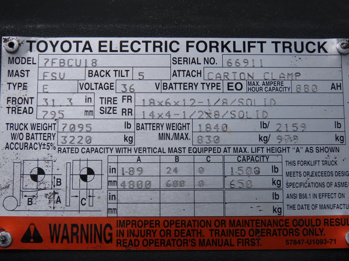 Toyota 24210-11442-71 Forklift PCB Printed Circuit Control Board Off 7FBCU18