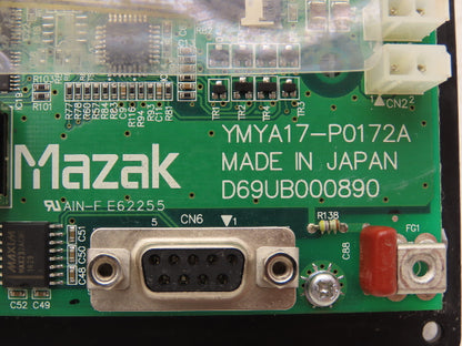 Mazak YMYA17-P0172A HMI Touchscreen Display Monitor Used On CNC Machinery