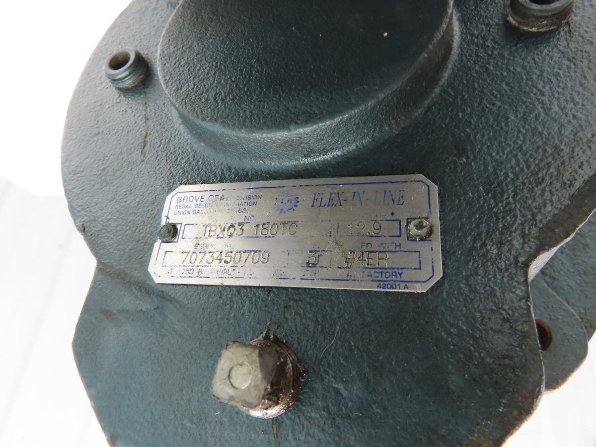 Baldor CM7044T AC Motor 5Hp 1750 RPM 230/460V 3PH 184TC w/Grove Gear 3:1 Reducer