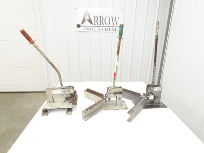 Sheet Metal Manual Corner Rounder & 90 Deg V-Notch Die Shear Punch  Lot of 3