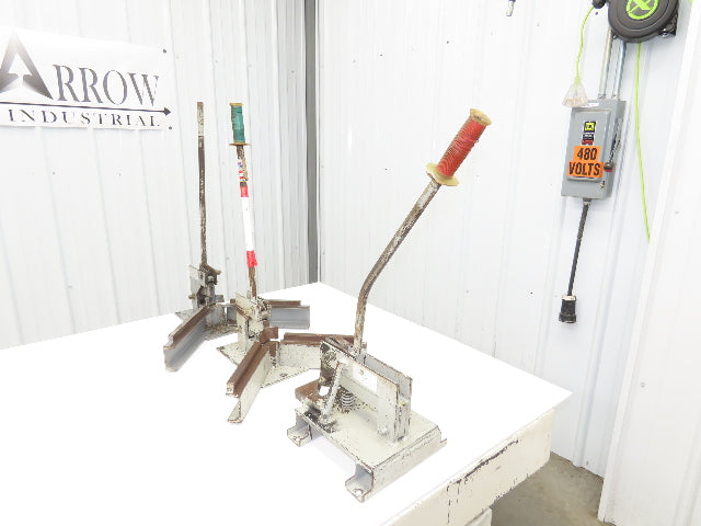 Sheet Metal Manual Corner Rounder & 90 Deg V-Notch Die Shear Punch  Lot of 3