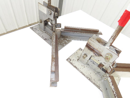Sheet Metal Manual Corner Rounder & 90 Deg V-Notch Die Shear Punch  Lot of 3