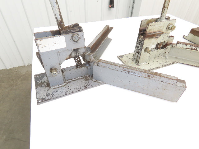 Sheet Metal Manual Corner Rounder & 90 Deg V-Notch Die Shear Punch  Lot of 3