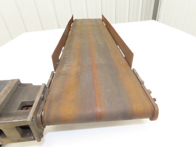 QC Industries 8"W x 36"L Low Profile Flat Belt Conveyor 200mm 115V 33FPM